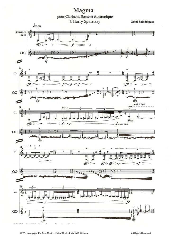 Magma for Bass Clarinet and Tape
